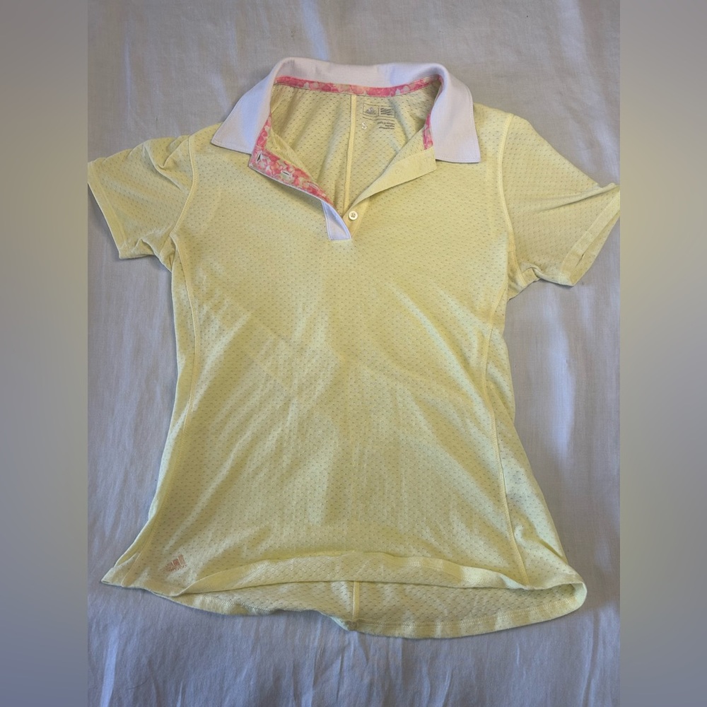 Adidas golf tour yellow polo!